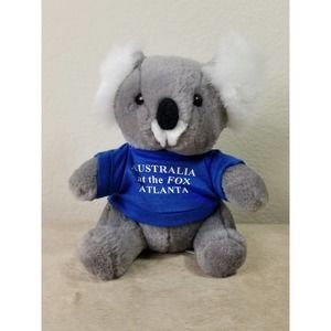 Koala Stuffed Animal Plush Australia Fox Atlanta Steven Smith Gray Blue Vintage